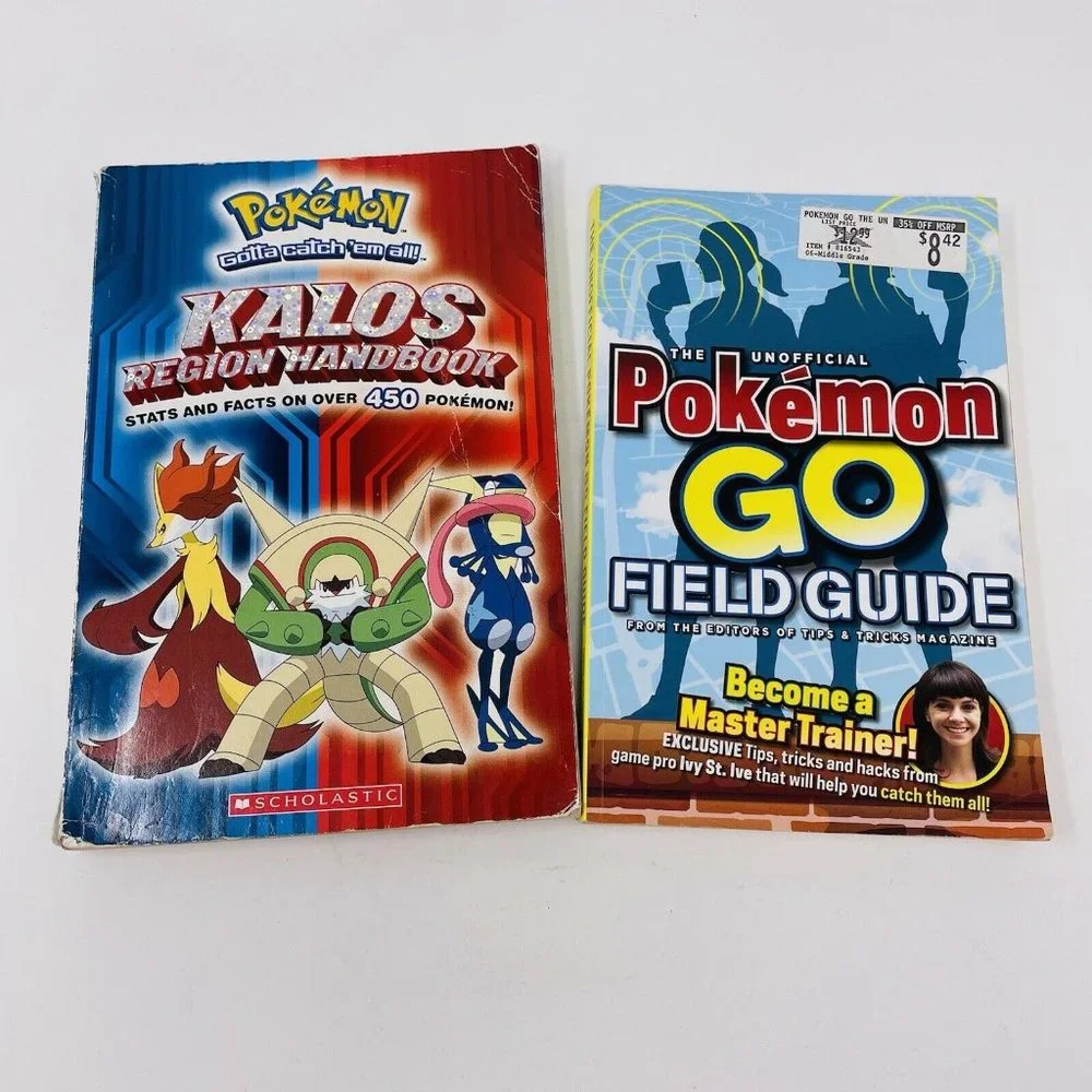Pokemon Books (Lot of 2) - Pokemon Go Field Guide & Kalos Region Handbook Used